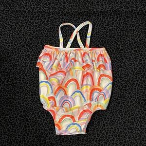 Wonder Nation Baby Girl Swimsuit Beach Summer Size 0-3M Rainbow One Piece